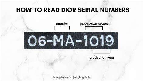 dior authentication code